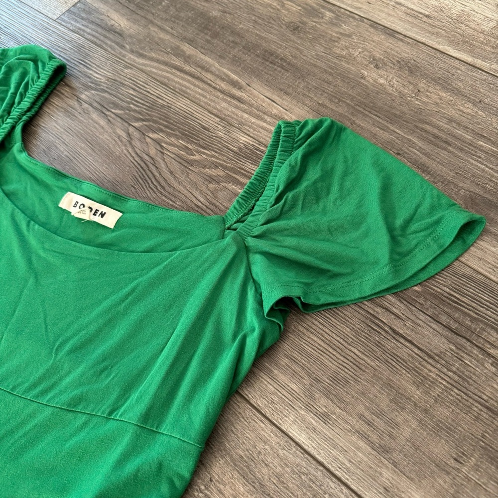EUC boden square neck jersey mini dress green 4 small 2024 current tag - Picture 8 of 12